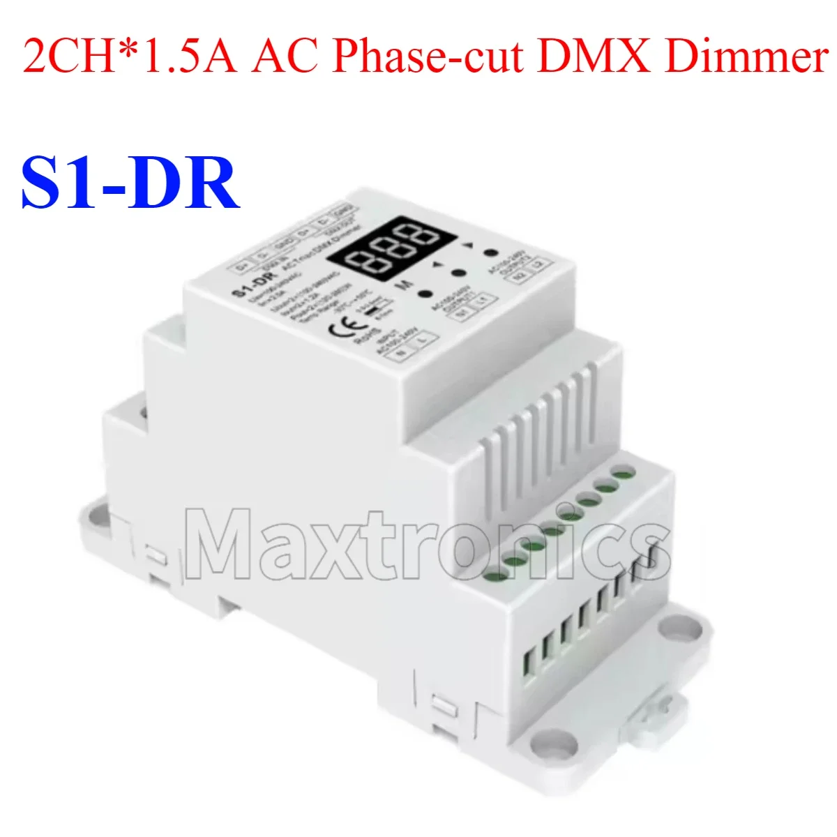 S1-D(2CH*1A) S1-D1(1CH*2A) LED AC Triac DMX Dimmer S1-DR(2CH*1.5A) SK1(1CH*6A Knob 1-10V Decoder) For LED Dimmable Lights Lamp