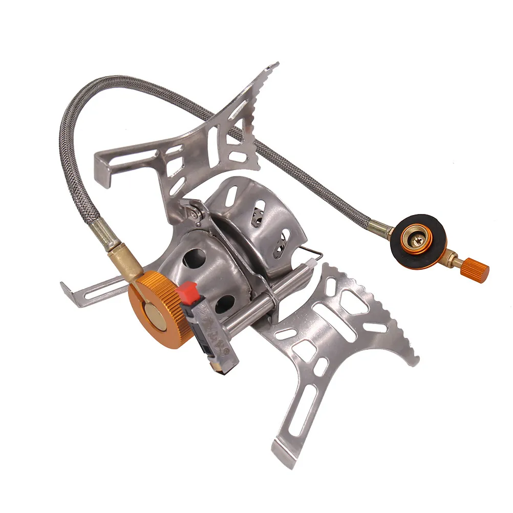 

Ветрозащитная портативная походная горелка с высокой эффективностью (45% теплового выхода), прочная подставка, мини-плита для кемпинга на открытом воздухе