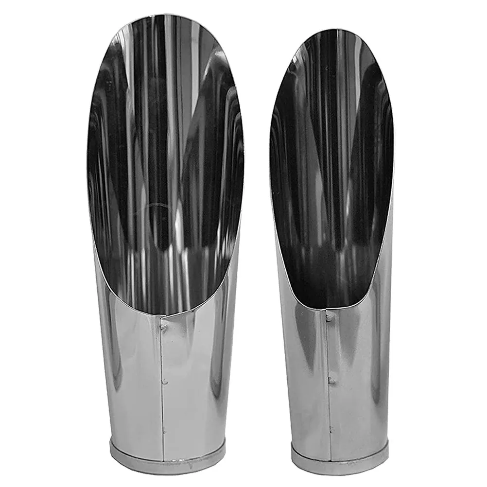 2Pcs Stainless Steel Garden Soil Scoops Ergonomic Lightweight Bonsai Planting Shovel for Succulents Cacti Transplanting Digging