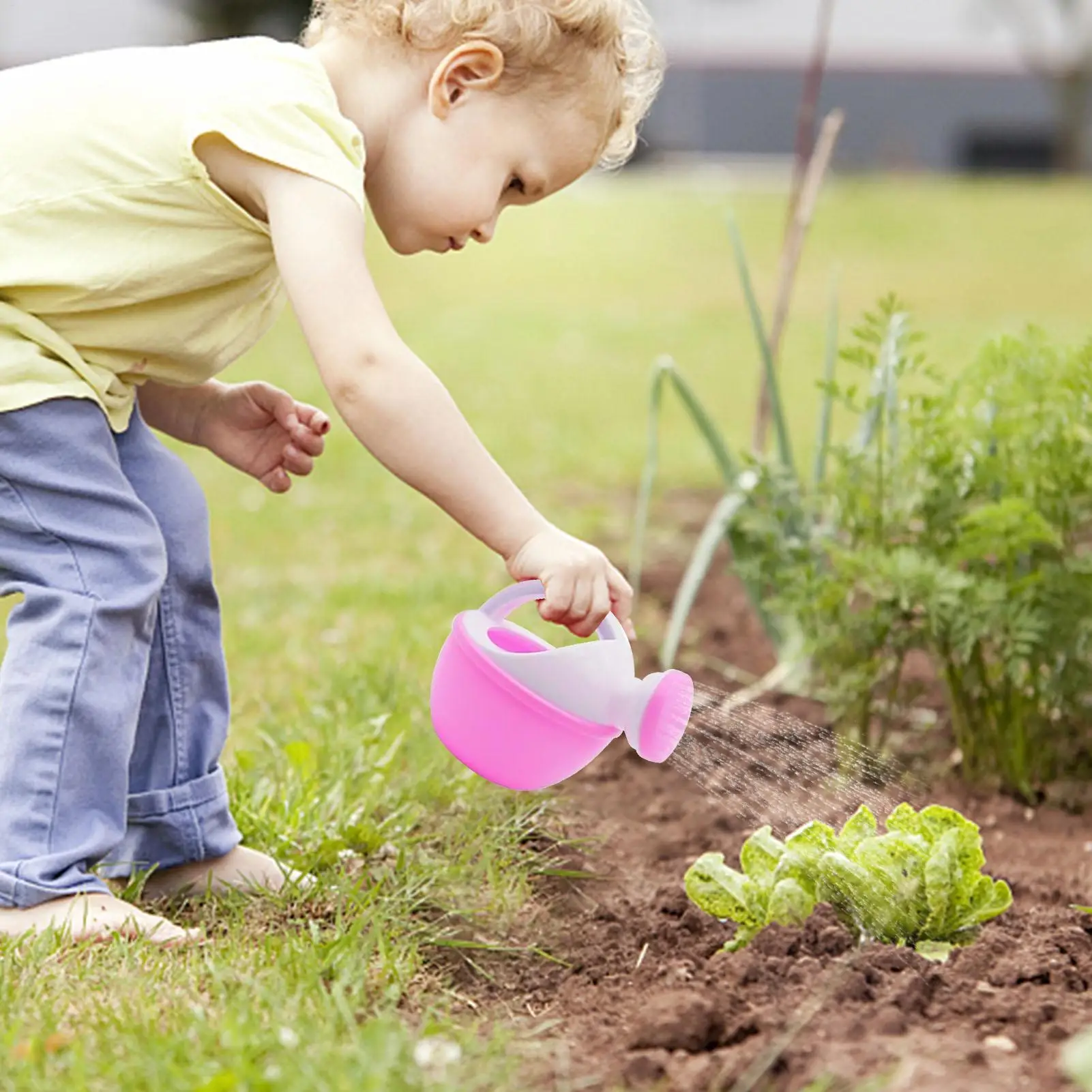 Mini plastic Kids Plant Watering Can Toy With Sprinkler Handheld Beach Baby Bath Shower Toy Children Shower Spray Game