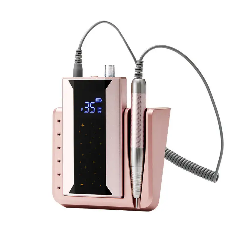 مثقاب أظافر بدون فرش مع ماكينة حفر أظافر 40000 دورة في الدقيقة بمقبض 85 وات أداة محمولة لتقليم الأظافر #5