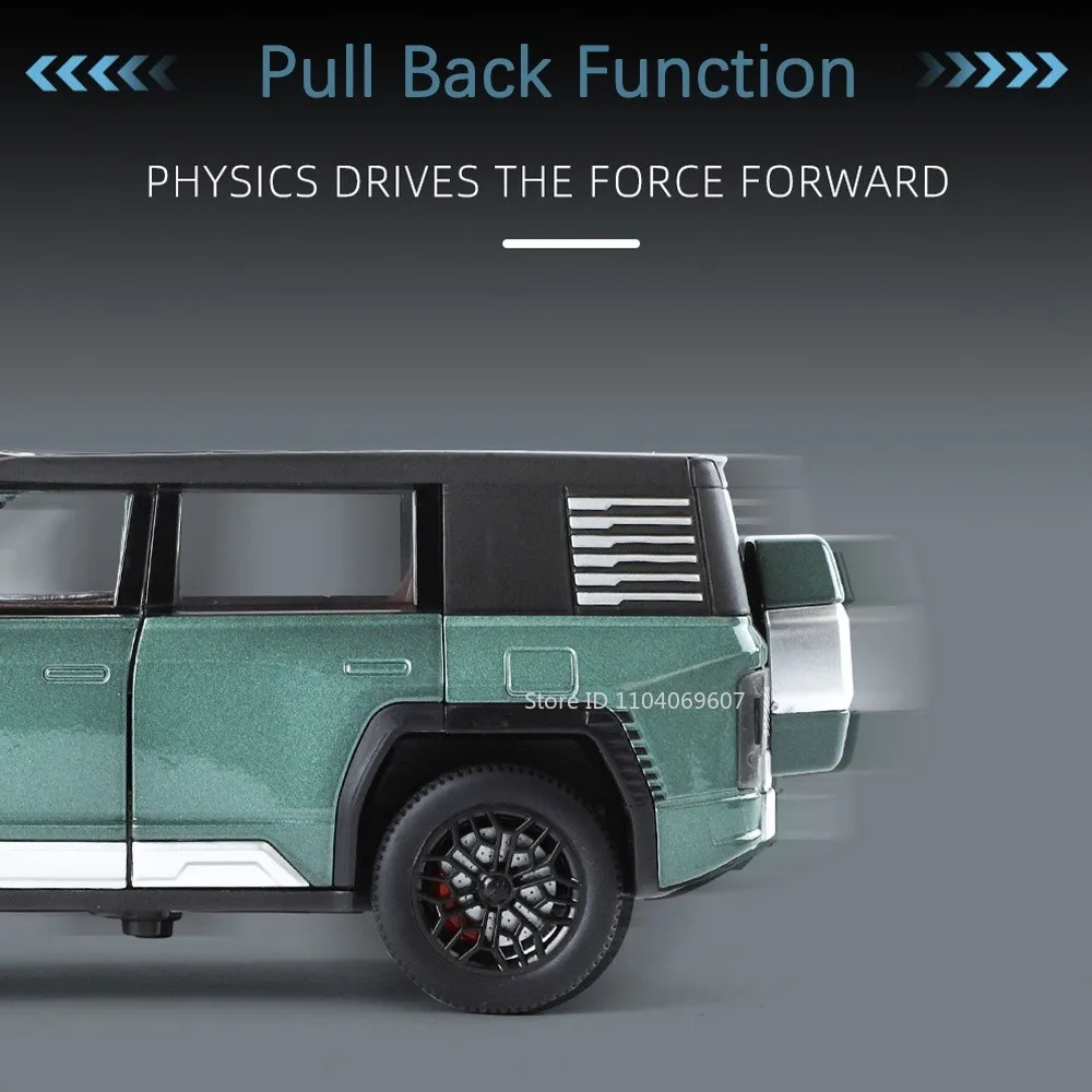 BYD يبحث في ألعاب سيارات SUV للأولاد طراز U8 ، سبيكة دييكاست قابلة للسحب للخلف ، 6 أبواب فتح ضوء الصوت ، مركبة على الطرق الوعرة ، هدايا ،