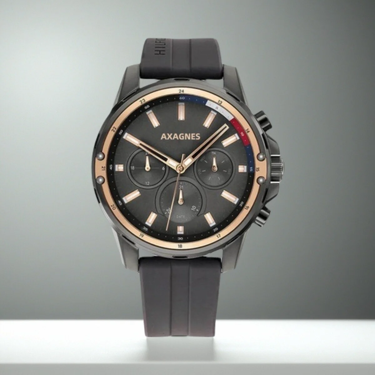 Original -TM- men's analog multifunctional quartz watch with stainless steel bracelet or silicone strap 1791788/1791936/1791937.