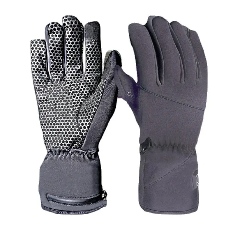 

Men's Heated Gloves Rechargeable Battery Full Finger Racing Gloves Motorcycle Ski Snow Gloves