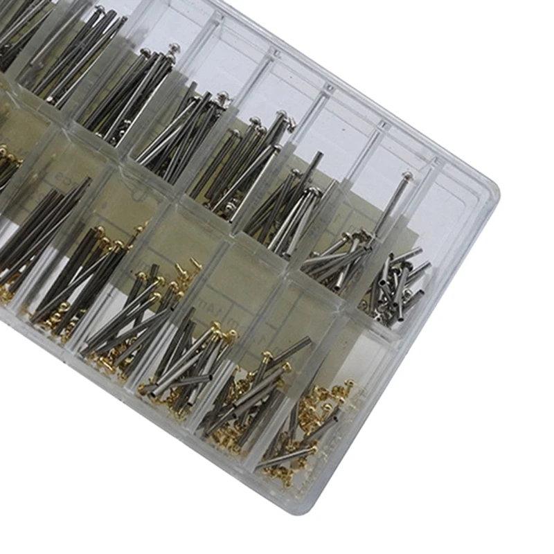 200Pcs 10-28Mm Watch Strap Link Pins Connection Fixed Shaft Stainless Steel Raw Ear Rod Watch Bolt Hand Repair Tool Set Kit