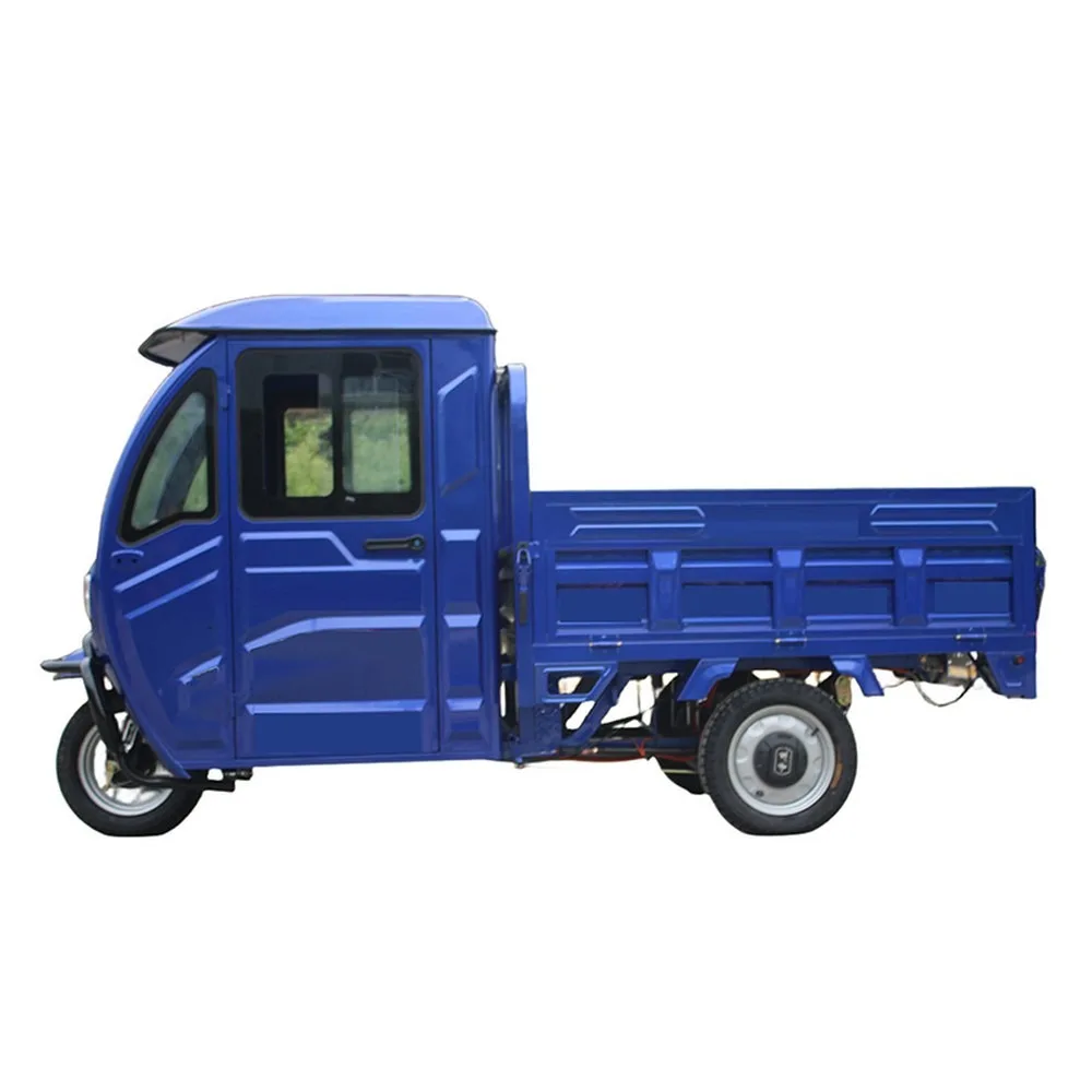 Electric Cargo Tricycle Oil-Electric Dual Use Heavy Duty Farm Truck 3 Wheel Battery Vehicle for Agriculture Hauling
