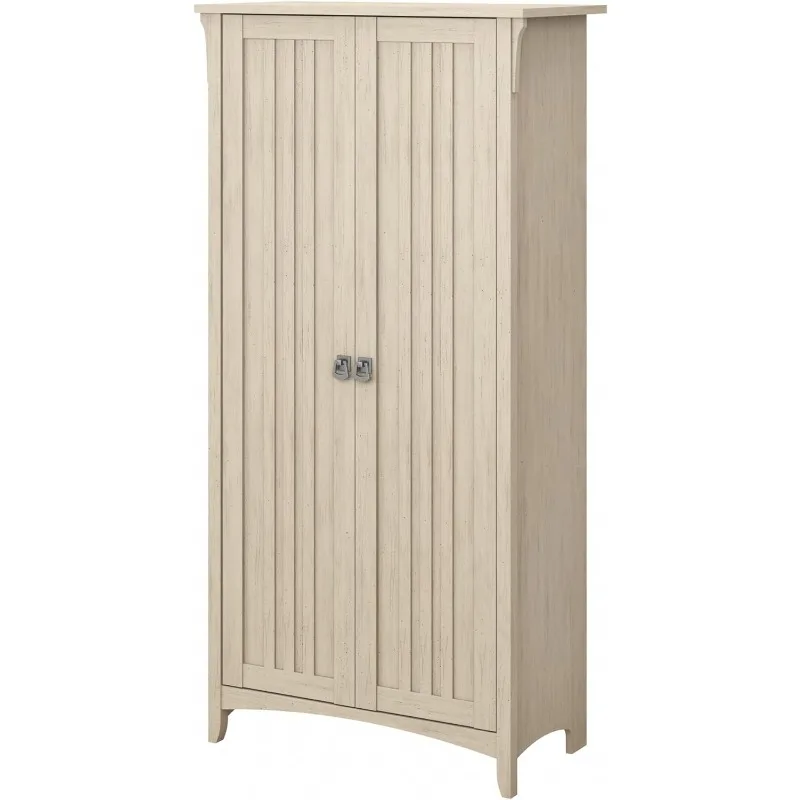 

Salinas Tall Storage Cabinet with Doors in Antique White