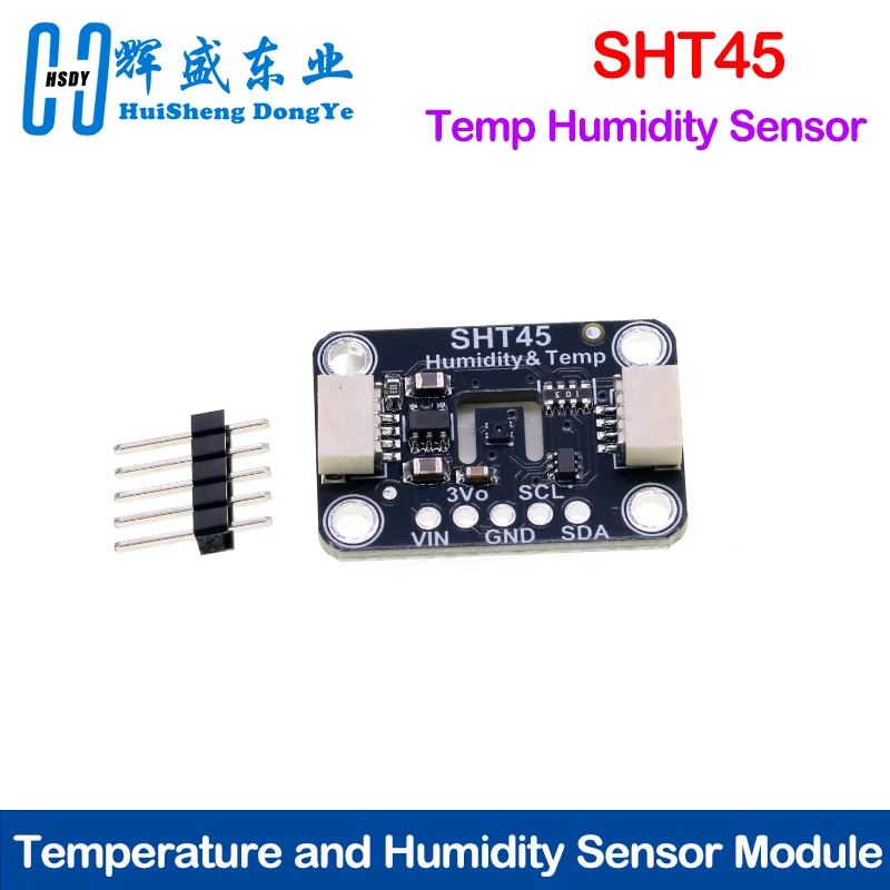 SHT45 Temperature and Humidity Sensor Module High Accuracy with Stemma QT/Qwiic Plug Play for Smart Home Climate Control