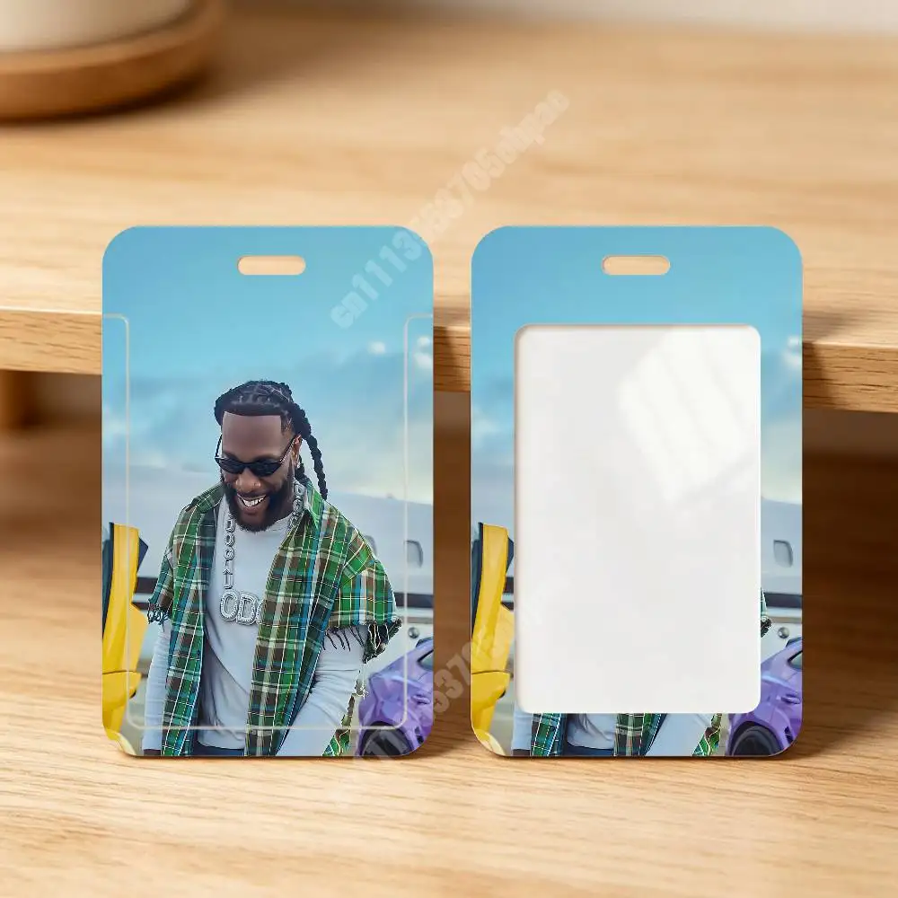 African Giant B-Burna B-Boy Singer Plastic Card Holder Worker ID Card Clear Transparent Employee Visitor Pass
