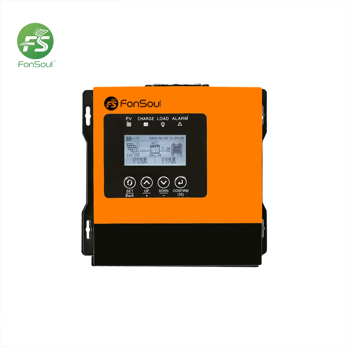 Fonsoul 30A 60A 120A MPPT Solar Charger Controller 230VDC for 12V 24V 48V 60V 72V 96V Lead Acid Lithium Battery WiFi Monitoring