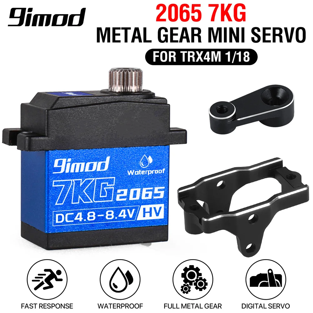 9IMOD 7kg 2065 Digital Servo Waterproof HV Metal Gear Mini Servo for TRX4M 1/18