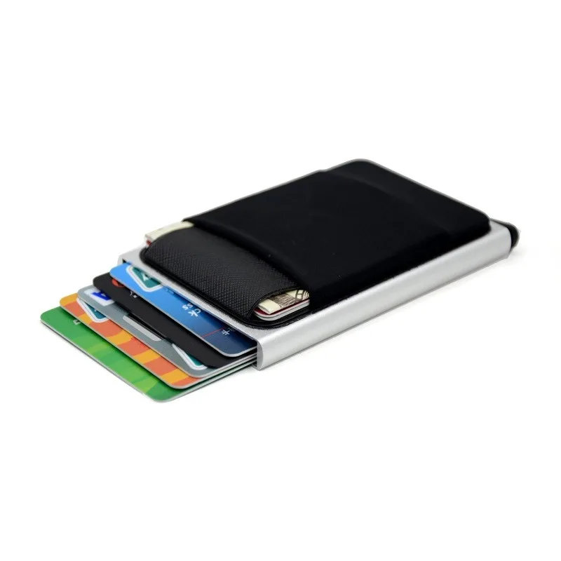 Automatic Credit Card Box Business Card Box  Metal Aluminum Alloy RFID Card Holder