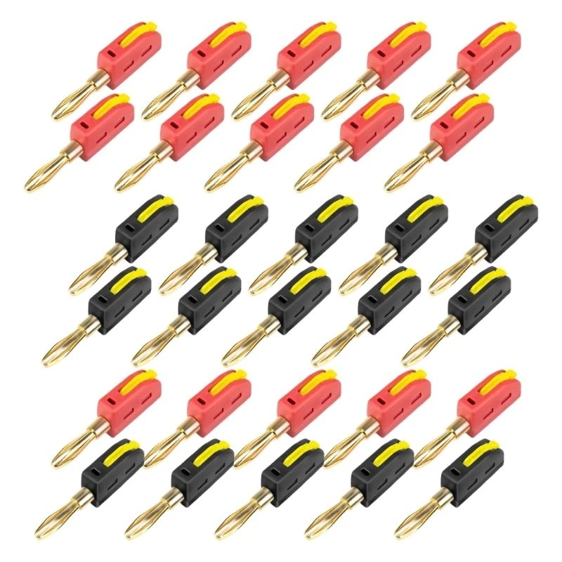H58C Stable 4mm 32A Banana Plug Connectors for High Current Use No Solder Need