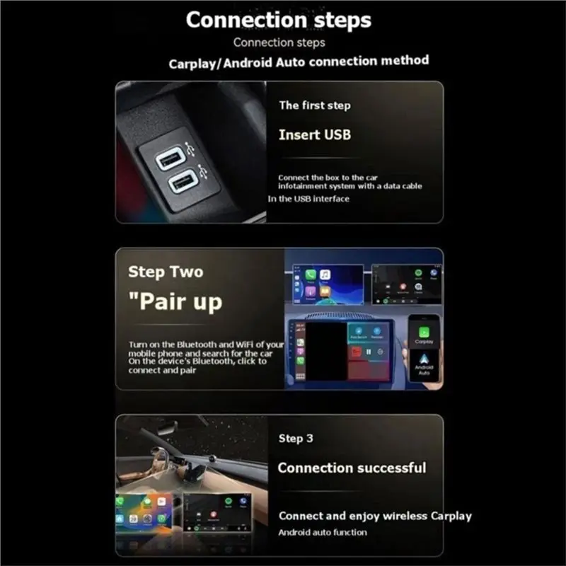 DTEN-Smart Voice Controlled Car Baby Monitor Wireless Carplay& Android Auto Compatible 5Ghz Wifi With Stand Super Wide Angle