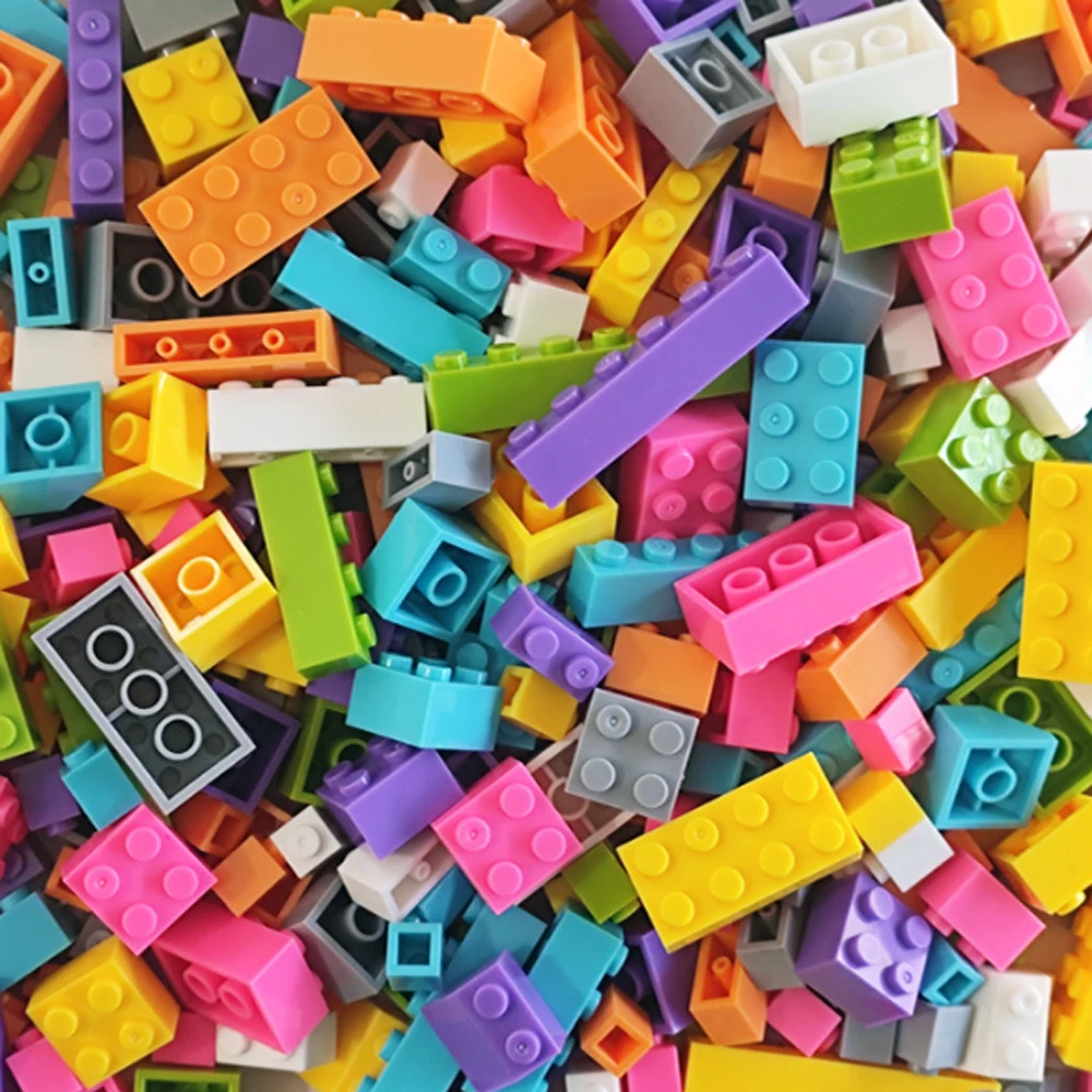 120/240PCS Bouwstenen Lot Pack Stad Klassieke Bakstenen Gesorteerd door Kleur Bakstenen Blokplaat Creatief Speelgoed Compatibel met Legoeds