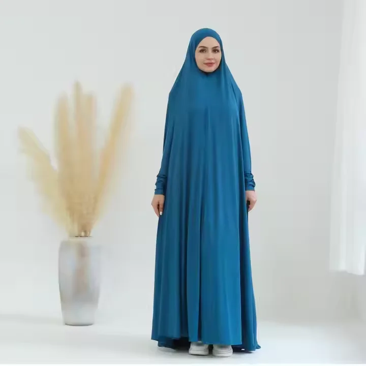 Eid Djellaba Hooded Khimar Hijab Kebaya Abaya Muslim Women Prayer Garment Dress Turkey Arab Kaftan Dubai Caftan Ramadan Jalabiya