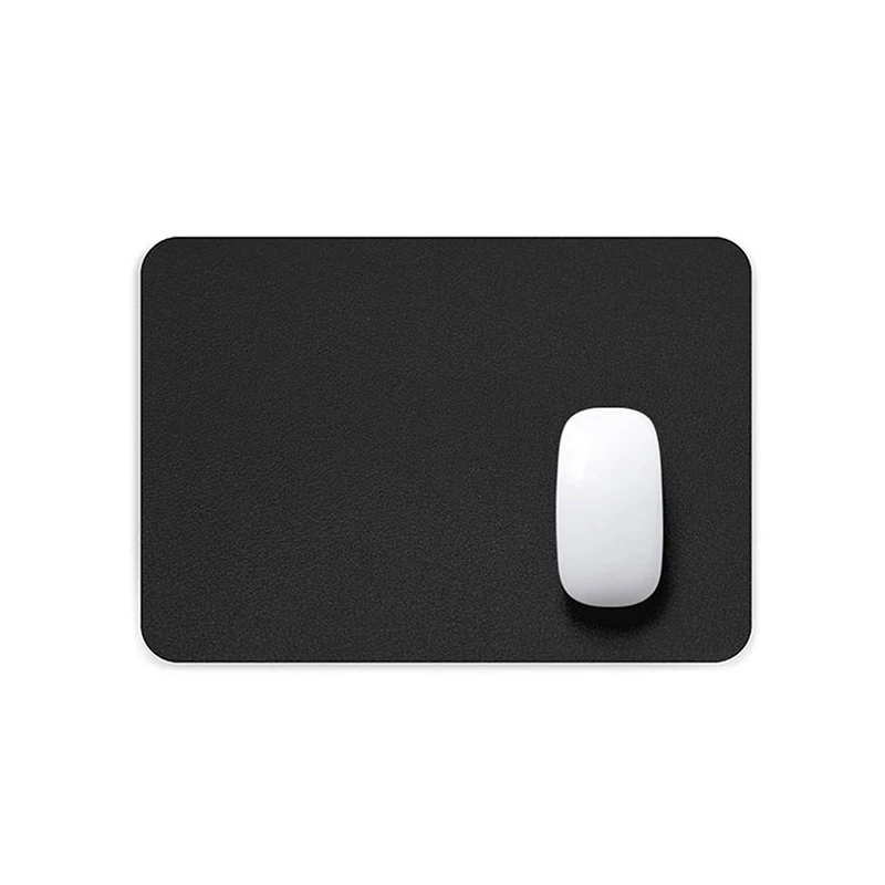 Simple Solid Color PU Leather Mouse Mat Anti-slip Waterproof 25*21cm Mouse Pad School Supplies Office Accessories