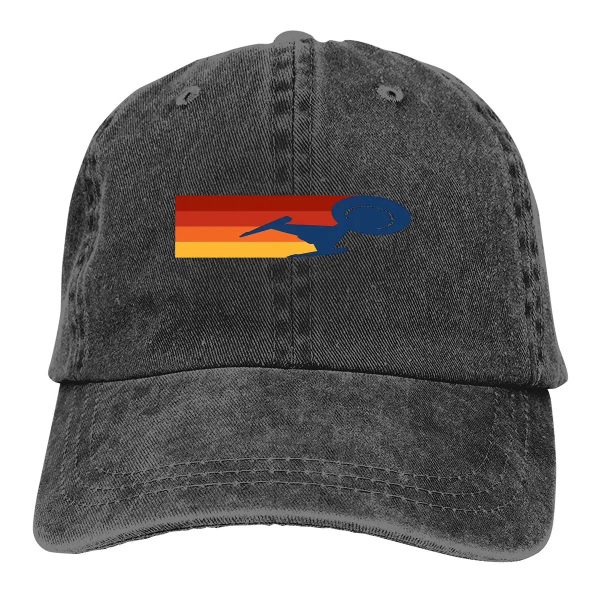 

Summer Cap Sun Visor Retro Striped Ship Silhouette Hip Hop Caps Starr Trrekk Cowboy Hat Peaked Trucker Dad Hats