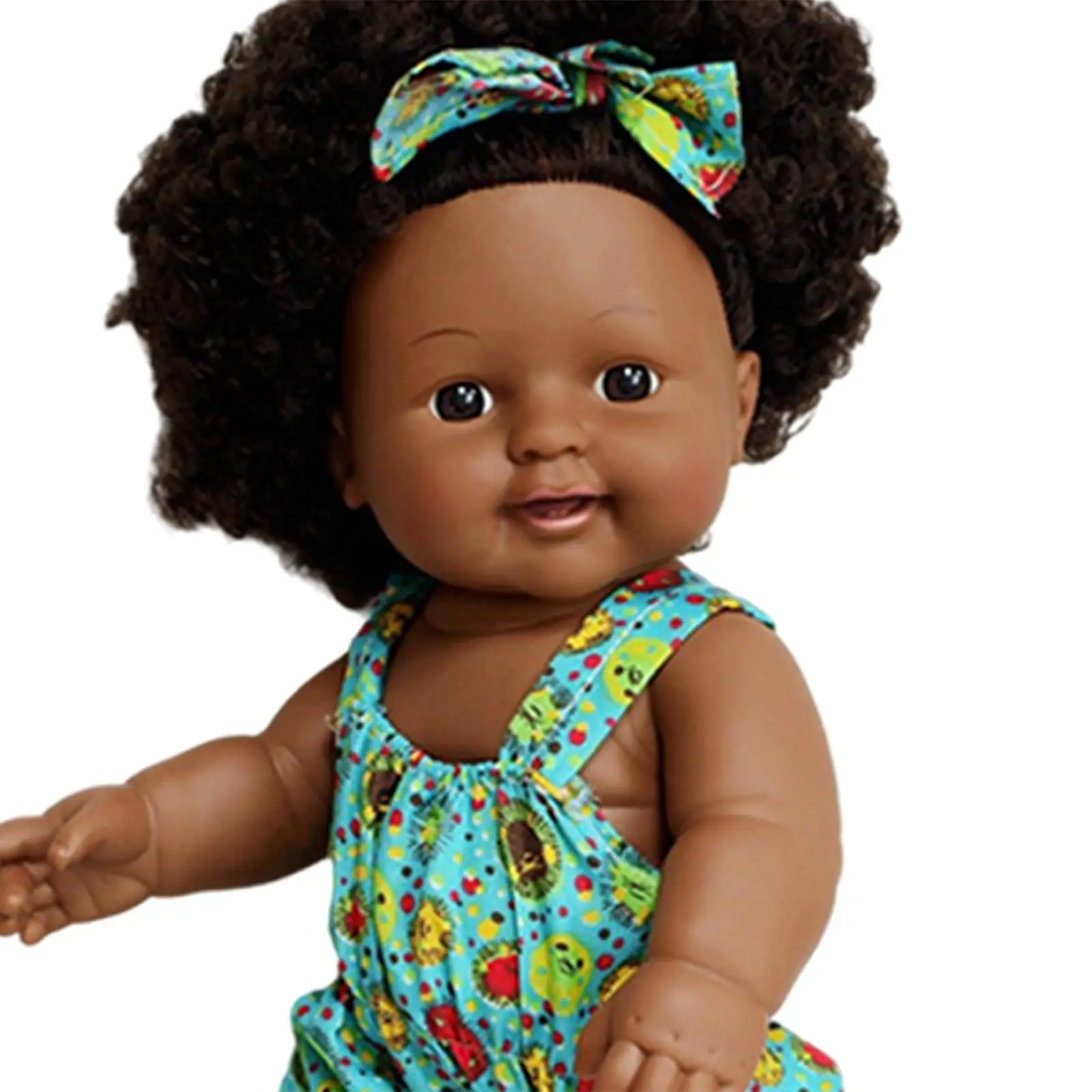 30cm Baby Doll with Speak Function African DIY Dolls Toys Curly Lifelike Black