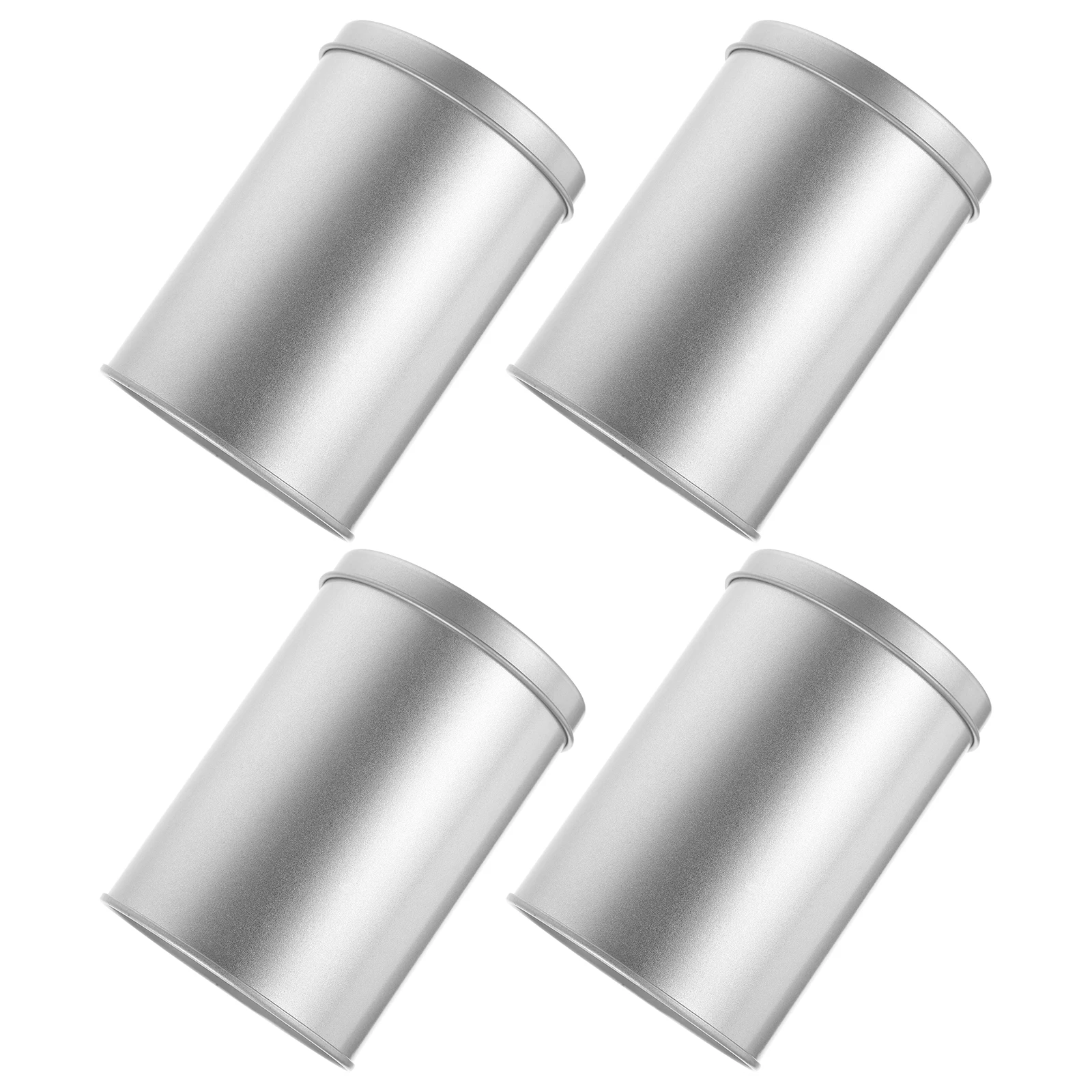 

4 Pcs Accessories Sealed Storage Box Jars Tea Canister Tinplate Containers with Lid