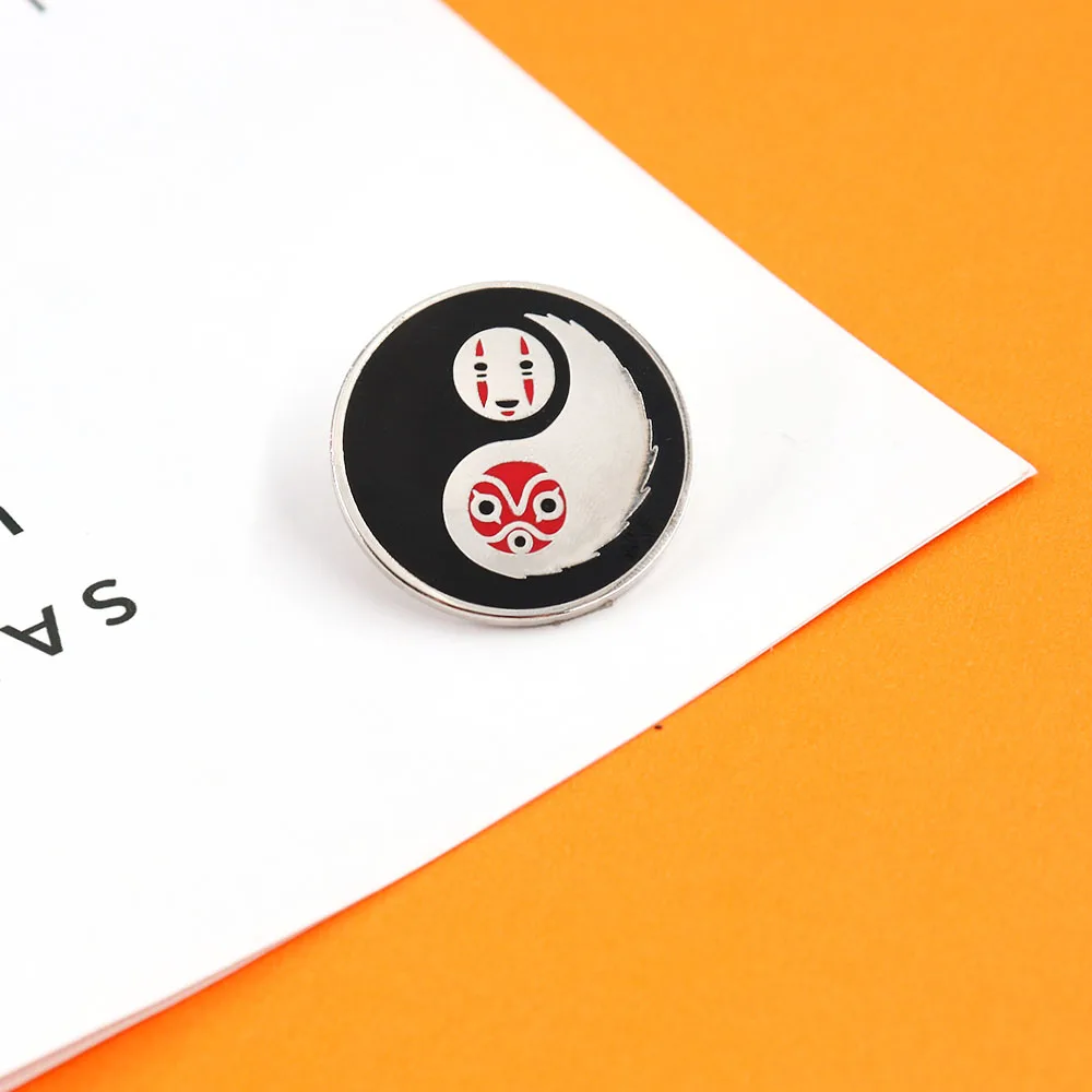 Yin Yang Badge Fantasy Adventure Animated Movie Inspiration Enamel Pin view 5
