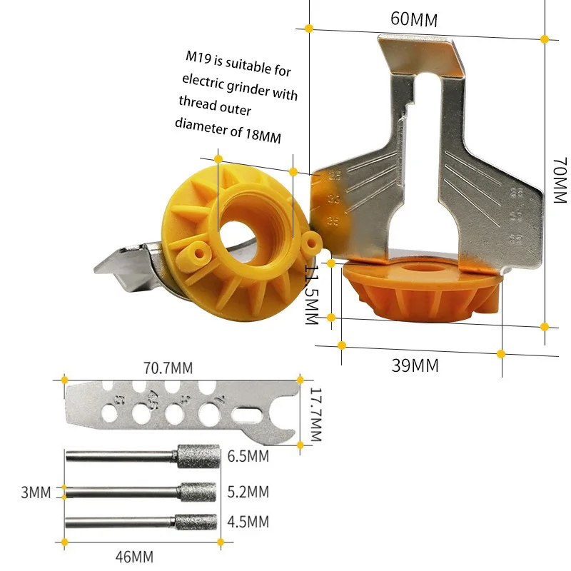 Kit per affilare la motosega Set di accessori per affilare la smerigliatrice elettrica Set di accessori rotanti per trapano per catene per seghe