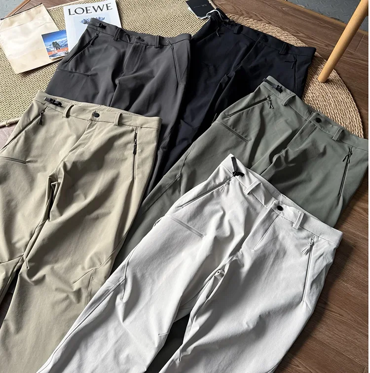 Winddichte Outdoor-Hose mit geradem Bein für Herren – Robuste Freizeithose zum Wandern, für den Arbeitsweg und den täglichen Gebrauch – Detail 4