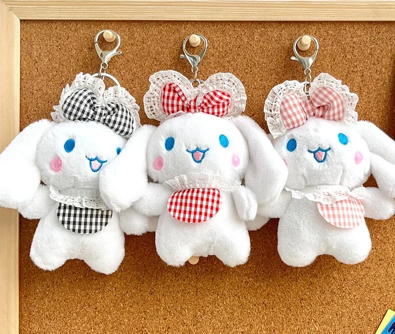 10pcs/lot Sanrio Pochacco Cinnamoroll Kuromi Melody Plush Toy Kawali Keychain Pendant  Anime Soft Stuffed Doll