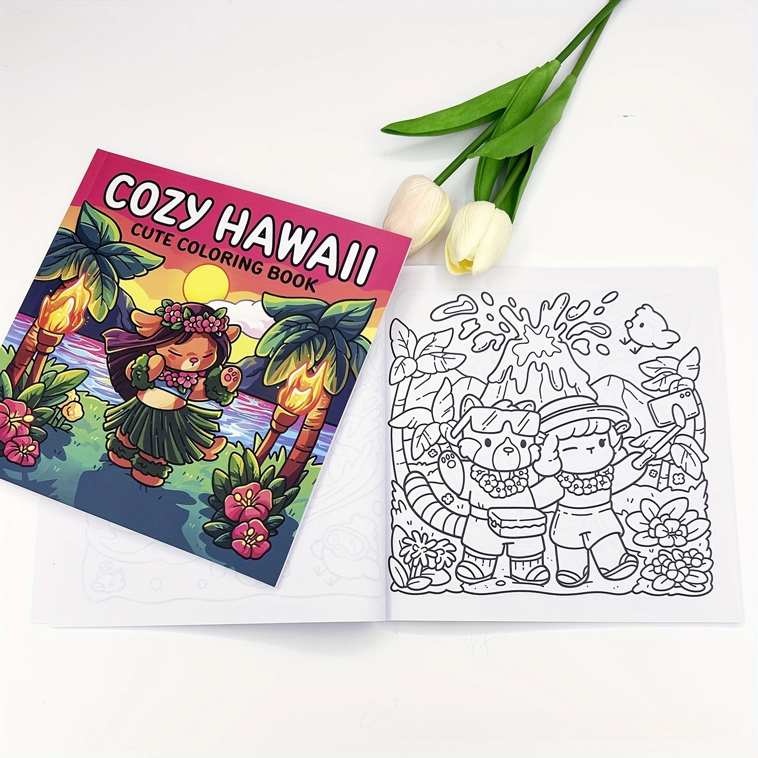 Hot Selling New Adult Coloring Book Hawaiian Style Coloring Book High-value Coloring Book Trend Exquisite Pictures