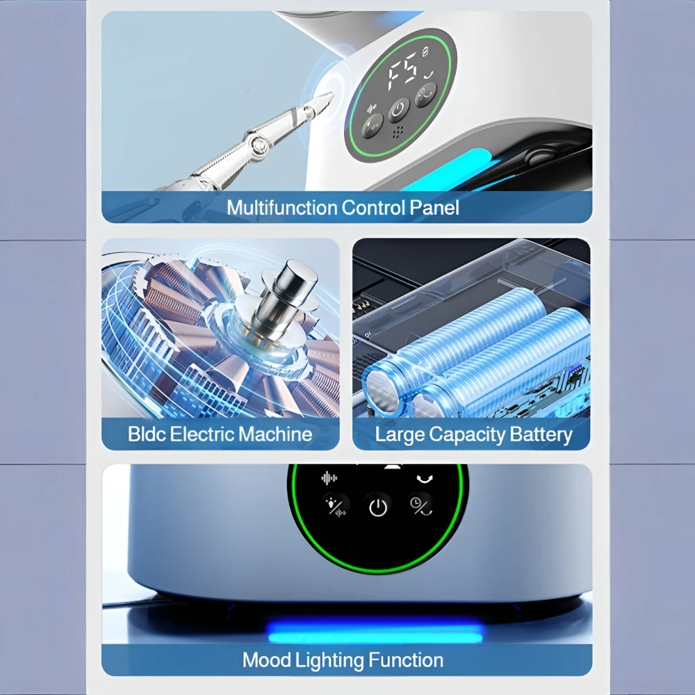 Cooling Home Desktop Hoofd schudden USB-oplaadventilator Luchtcirculatie Intelligente stemtimingventilator Desktopventilator voor thuis en slaapzaal