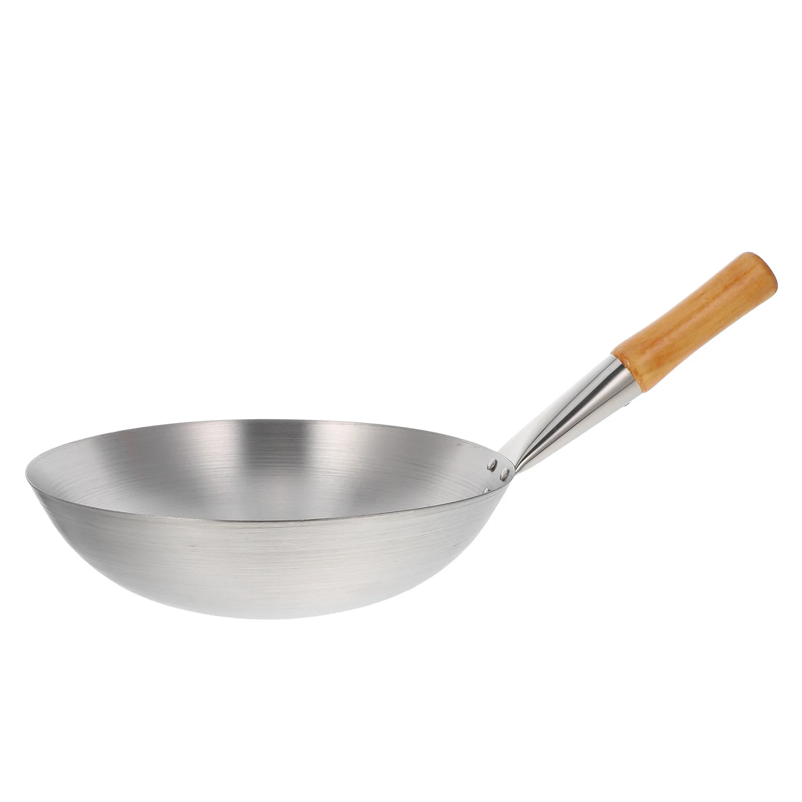

Stainless Steel Wok Non Stick Frying Pan Induction for Stir Large Chinese Flat Bottom