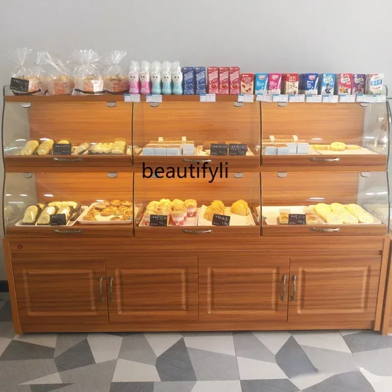 178yj Customized Bread Display Cabinets Glass Side Cabinet Commercial Island Cabinet Cake Shop Showcase