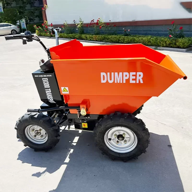 2026Electric Wheelbarrow Mini Dumper for Electric Barrow Battery Operated Mini Dumper 300kg Capacity Electric Mini Dump Truck