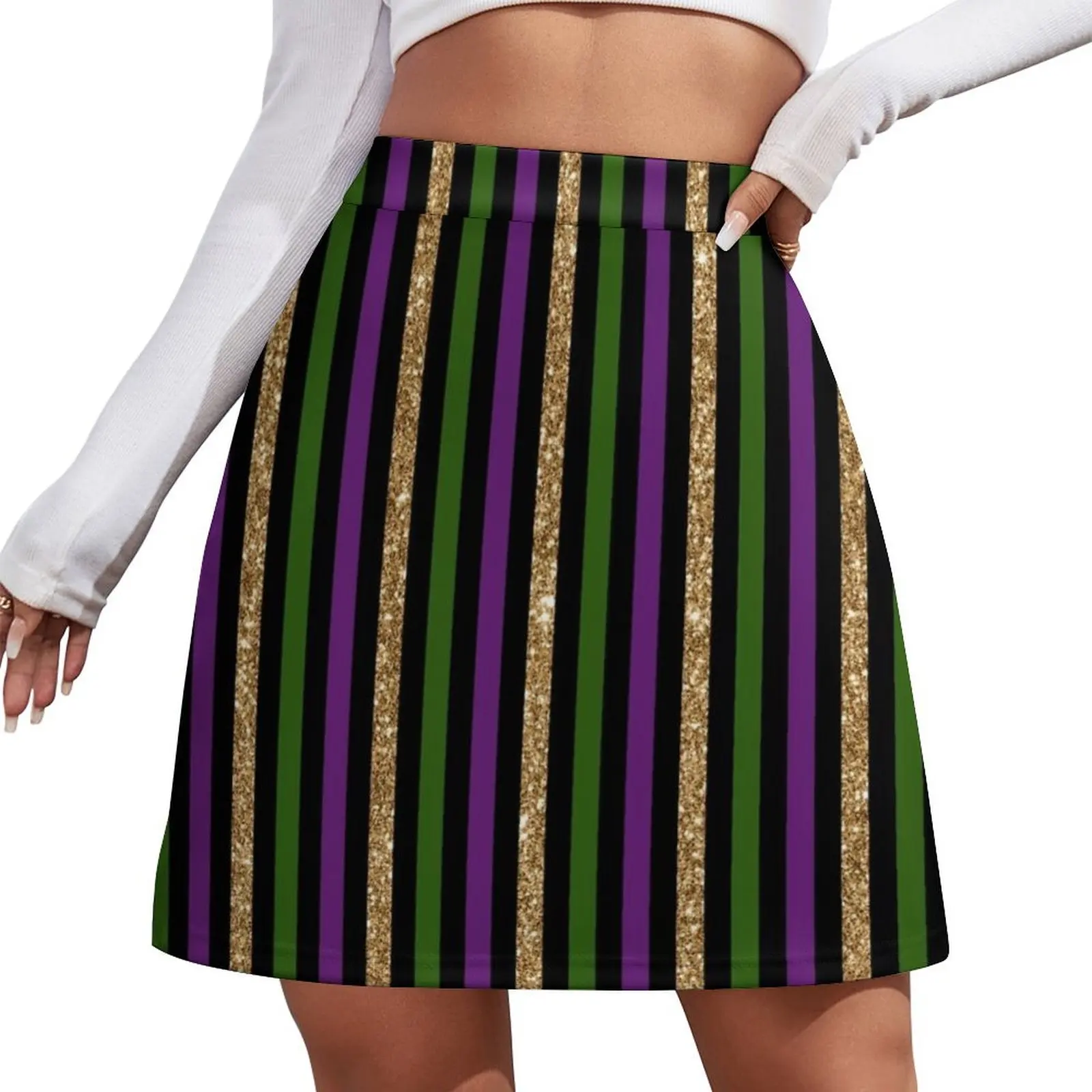 

Mardi Gras Fleur De Lis Peacock Masquerade Mask Pattern Mini Skirt Miniskirt women's clothing trend 2026 skirts for womens