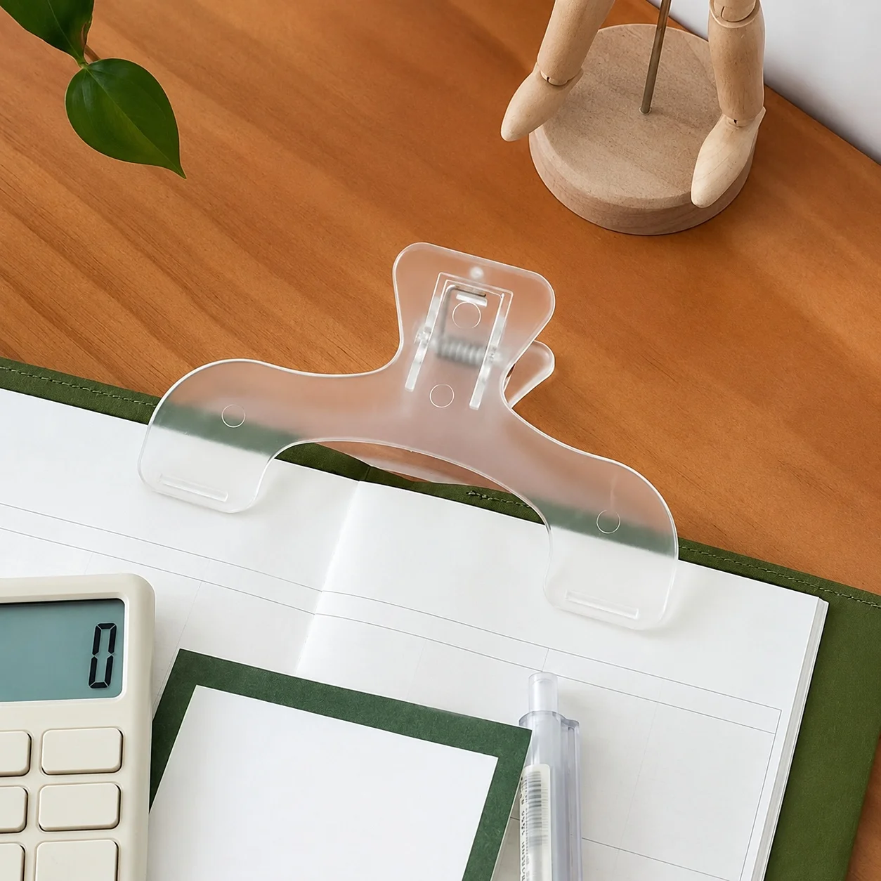 Transparent Large Book Page Holder Plastic Reading Page Holder Student Office School Stationery Anti-flip Book Label Holder