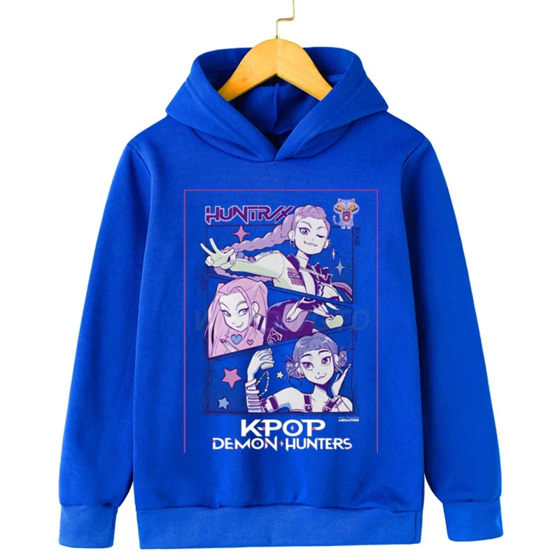 

KPop Demon Hunters Hoodies Girls Boy Casual Tops 2025 Sweatshirt Fashion Pullover K-Pop Demon Hunters Kids Clothes