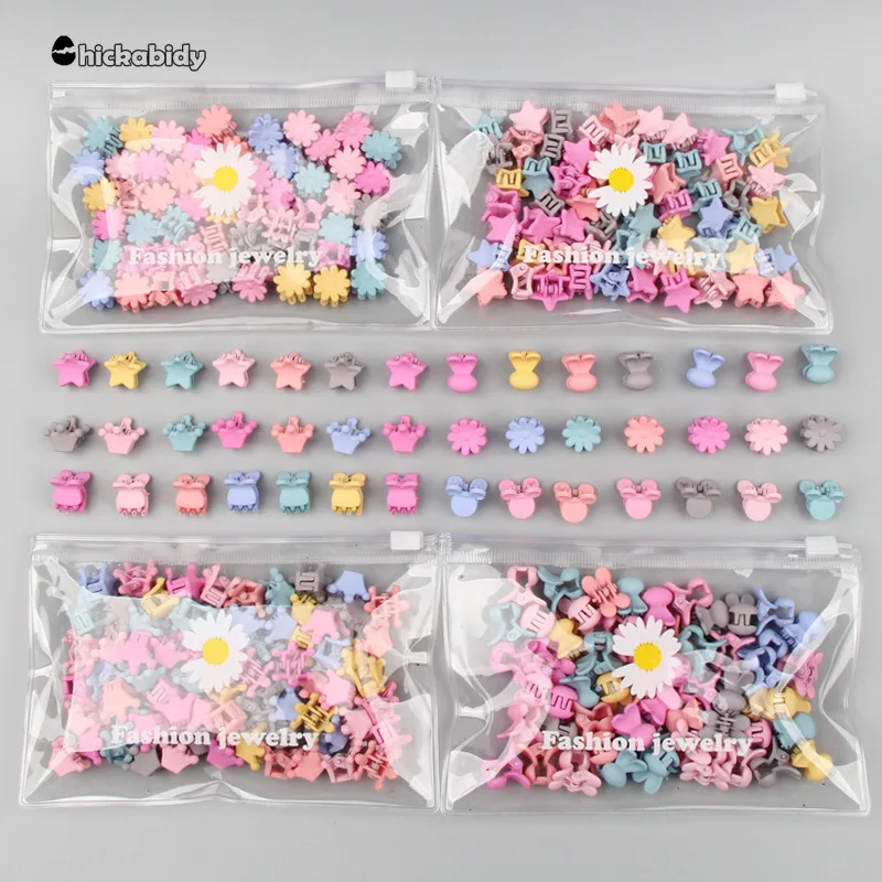 30Pcs/Bag Cute Girls Baby Heart Flower Crown Animals Colorful Hair Claws Sweet Hairpins Hair Clips Kid Hair Accessories