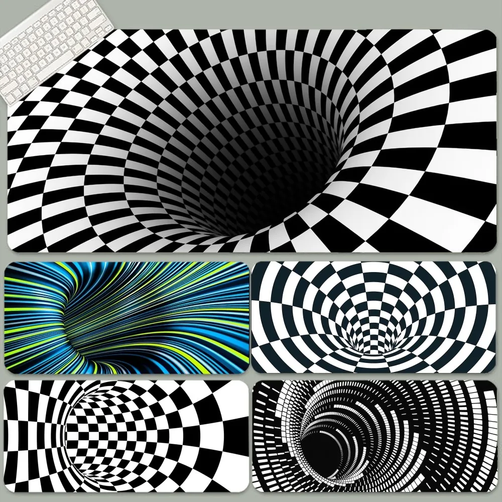 3D Vortex Illusion Large XXL Thickened Mouse Pad Oversized Gaming Keyboard Notebook Table Mat