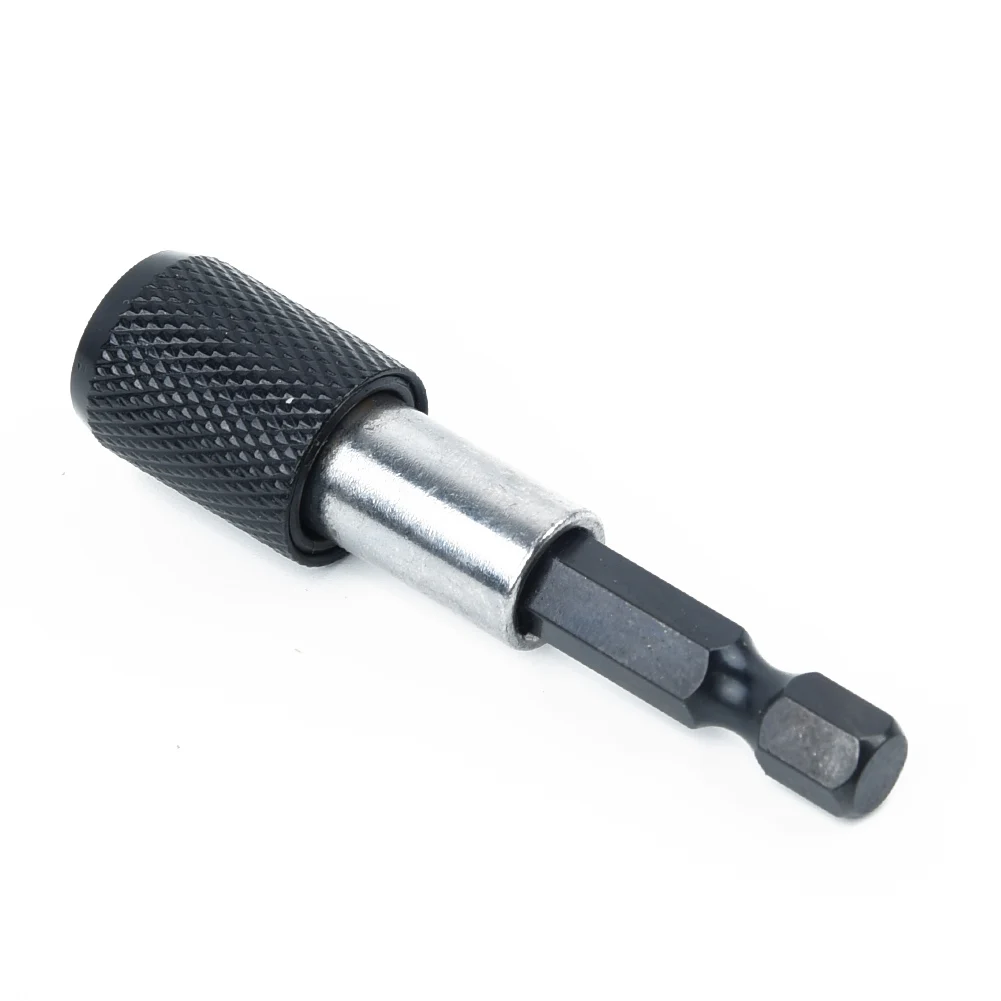 1pc 6.35mm hex haste parafuso profundidade chave de fenda magnética titular 1/4 hex ajustável extensão titular barra extensão ferramenta elétrica