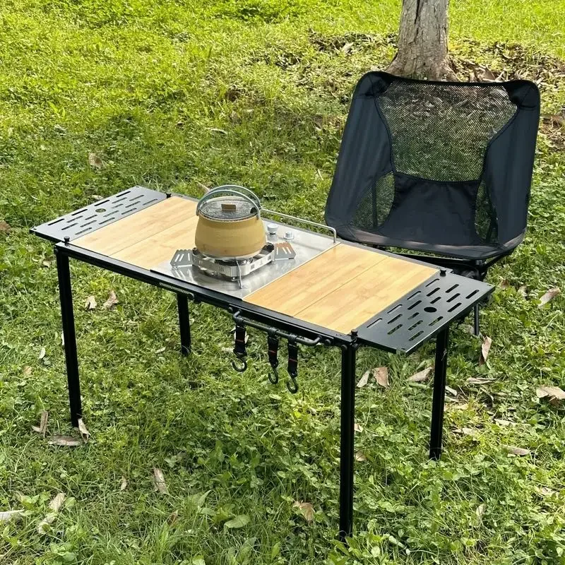 Tryhomy Camping Lightweight IGT Table Aluminum Portable Folding Table IGT Frame Tactical Brazier Table Outdoor IGT DIY Kitchen