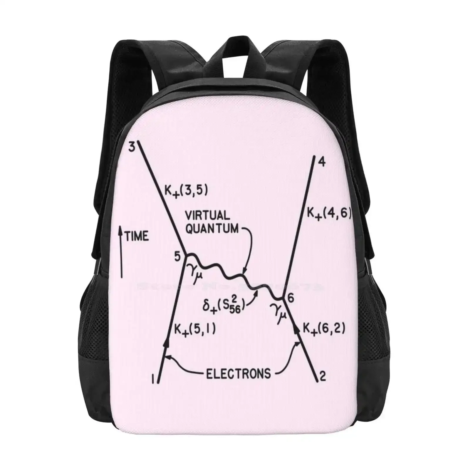 

Original 1949 Feynman Diagram Quantum Physics (Black) Hot Sale Schoolbag Backpack Fashion Bags Feynman Diagram Science Quantum