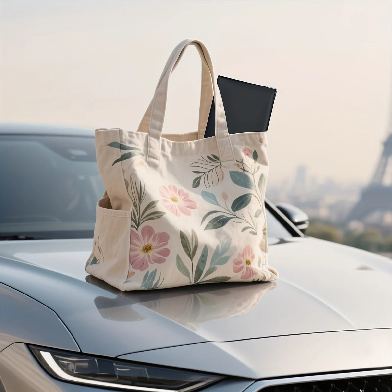 4-fach gefaltete Fahrzeug-ID-Kartenhalter-Geldbörse, mit PVC gefütterte Taschen, Fahrzeugdokumentenfächer, leichtes, faltbares Design für Reisen – Detail 8
