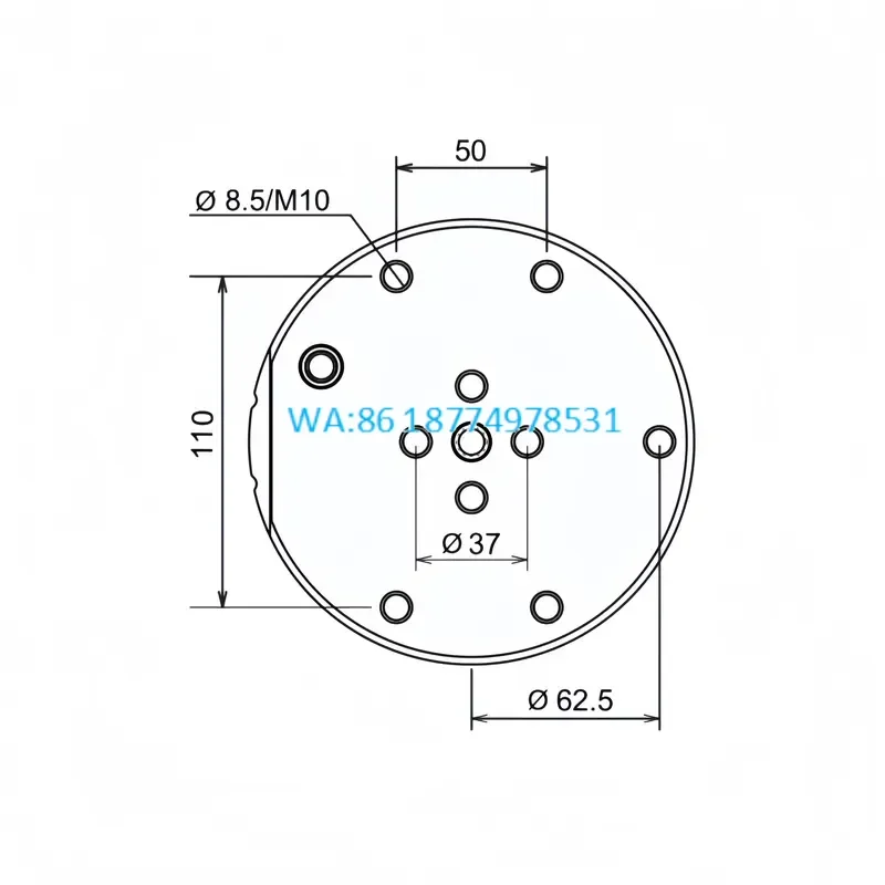 Wmwmnu for Zero Point Pallet Model 3A-110044 360x360mm Cast Aluminum for CNC Machining Center 200mm Pin Positioning System