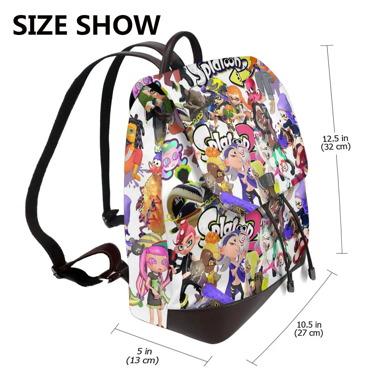 Splatoon Play Gamer Bookbag School Student Bags Hiking Travel Daypack for Women Fashion Derma Backpack