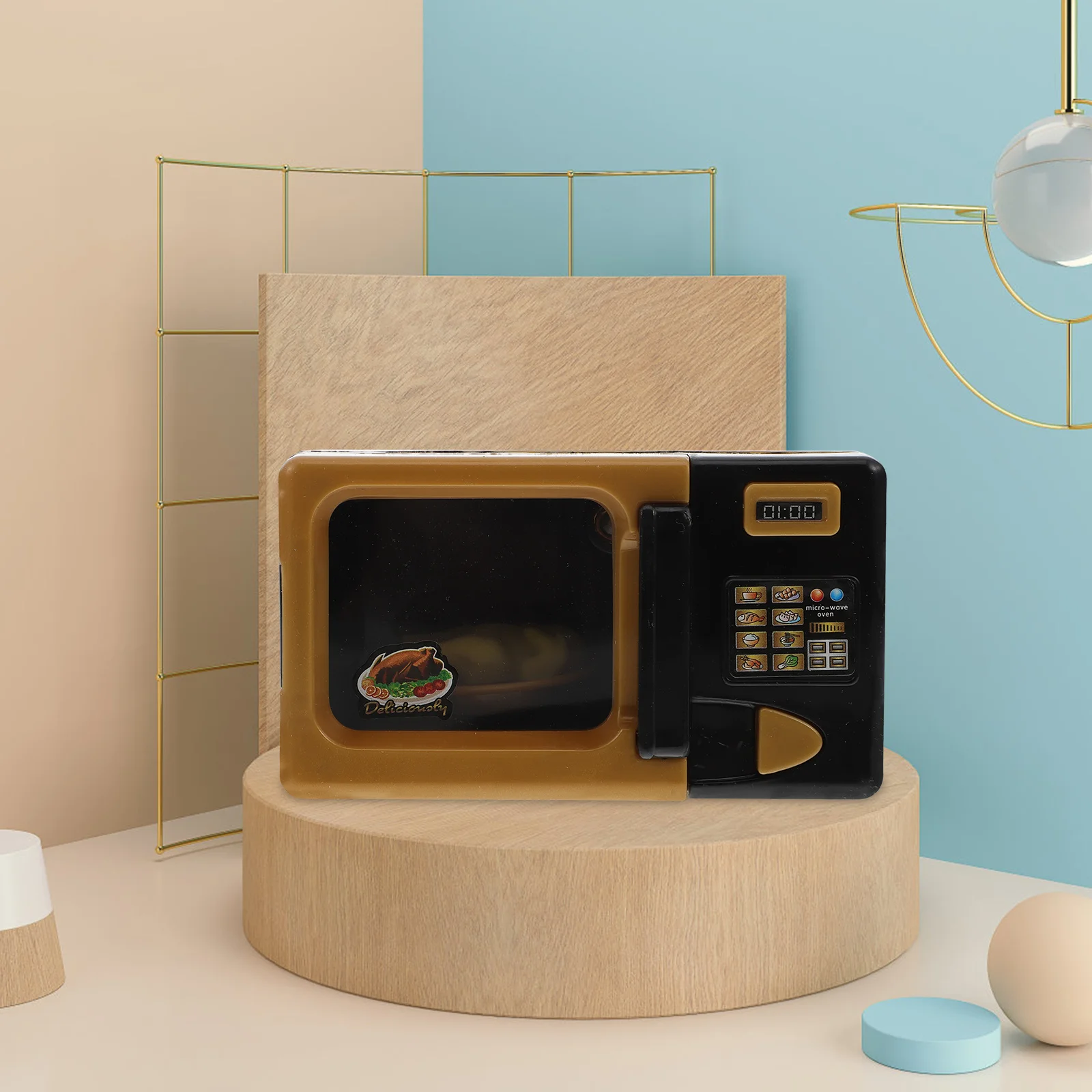 Mini forno a microonde creativo Fornitura di gioco Forno a microonde simulato Mobili educativi decorativi per bambini