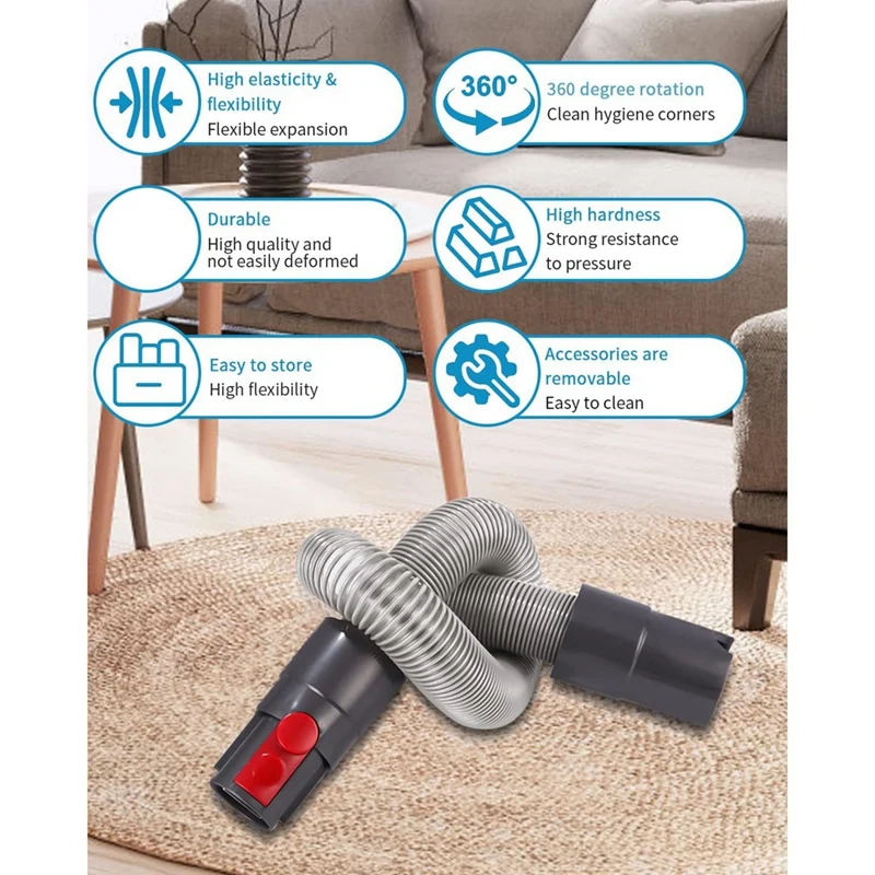 Replacement Hose Connector For Dyson V15 V11 V10 V8 V7 Vacuum Cleaner With Flexible Nozzle, Extension Hose Switch Cap