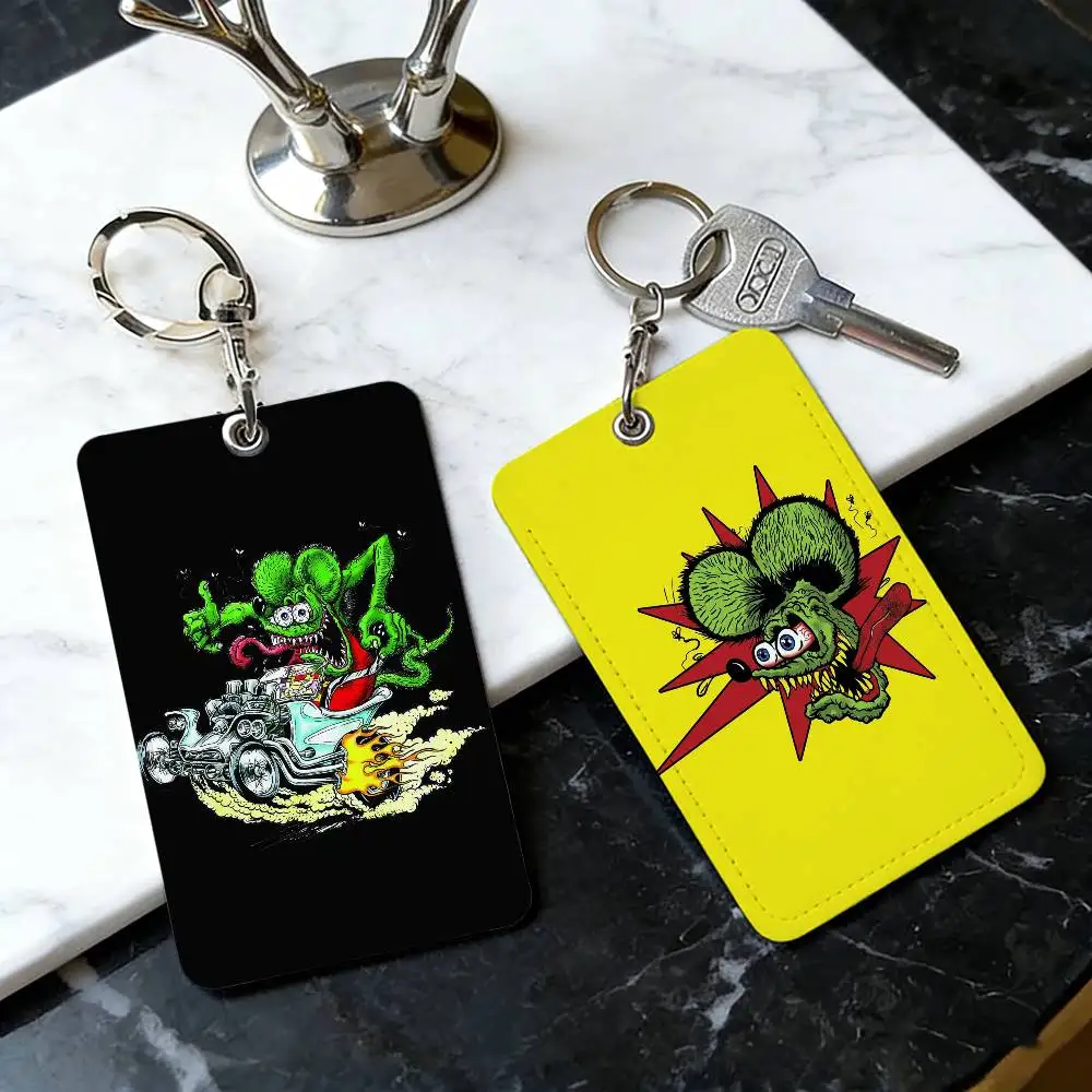 

Модный универсальный брелок-ключница из ПУ-кожи Fashion R-rats F-finks для мужчин и женщин, антикоррозийный, с кольцом для ключей