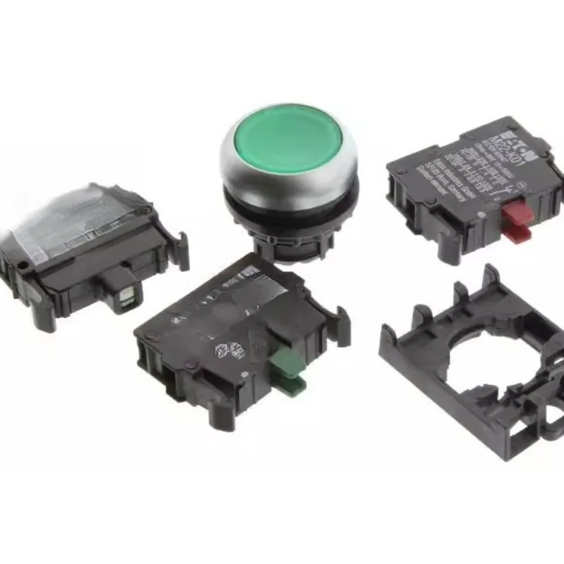 أجزاء لمفاتيح M22-DL-G R Y B W/K10 K01 K11 K20/LED مع إعادة ضبط الضوء، إيتون مولر