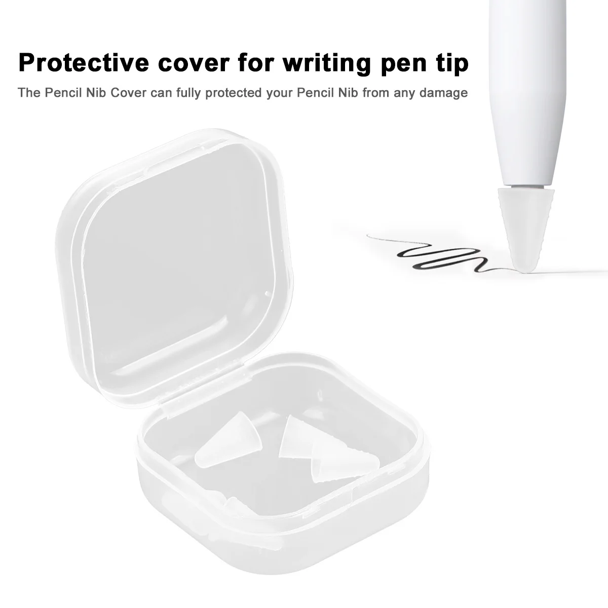 

8Pcs Stylus Anti-Slip Cover Silicone Protector Case for Pencil 1 2 Pencil Nib Cover Durable Writing Drawing Tool