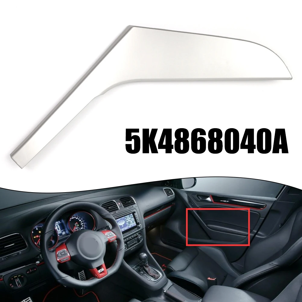 

Left Right Car Inner Door Handle Trim Cover For Golf 6 2009-2013 5K4868040A Silver Car Inner Door Panel Grab Handle Cover ﻿